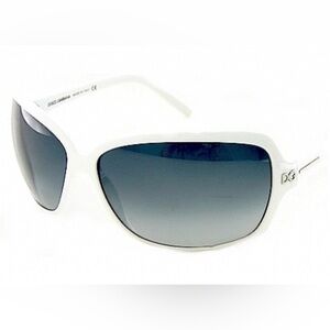 Dolce & Gabbana White Frame Sunglasses